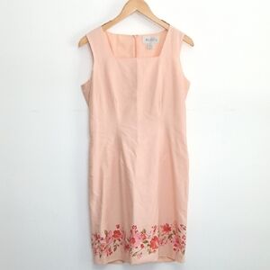 Elegant Peach Floral Dress
